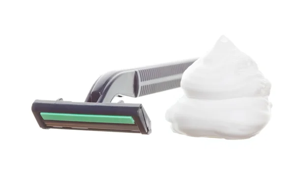 Jednorazowych maszynek do golenia na białym tle biały — Zdjęcie stockowe