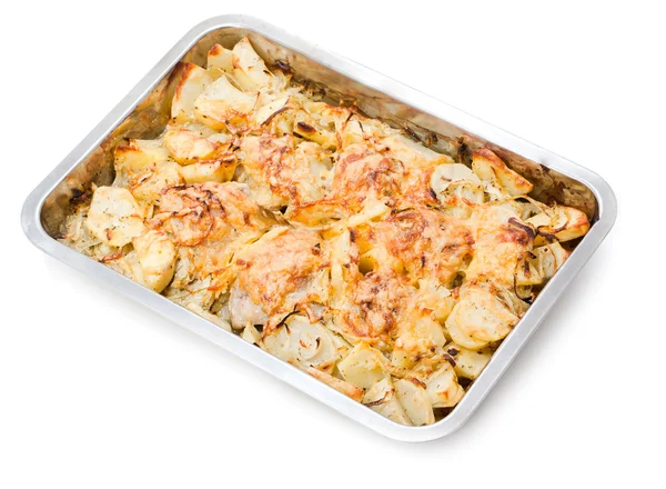 stock image Roast chicken with potatoes