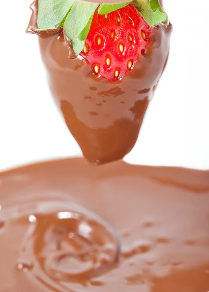 Fresa en chocolate — Foto de Stock
