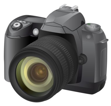 Camera reflex digital SLR clipart