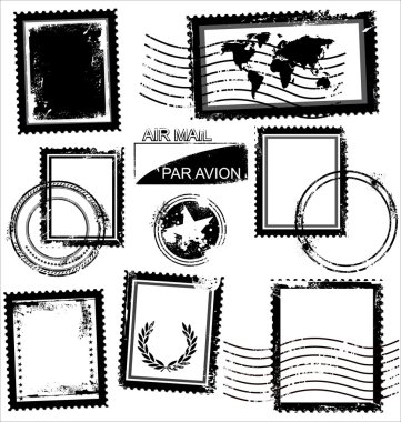 Blank Grunge Postage clipart