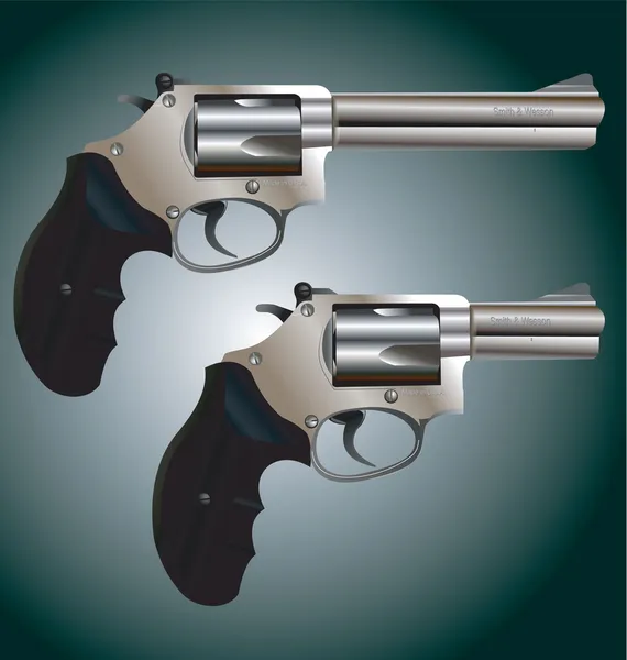 Пістолет - револьвери — стоковий вектор