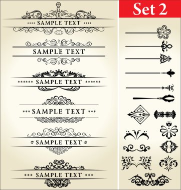 Calligraphic Design Set clipart