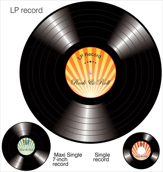 Lp Vinyl Records — Stock Vector