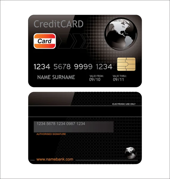 Tarjeta de crédito — Vector de stock