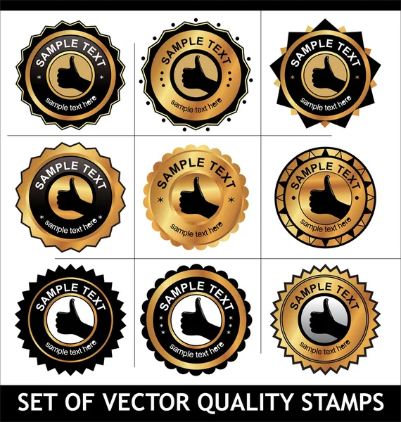 Set Of Quality Stamps — Stock Vector