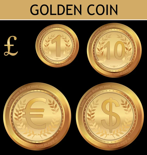 Moneda de oro — Vector de stock