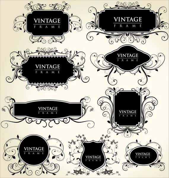 Elegancia marcos vintage — Archivo Imágenes Vectoriales