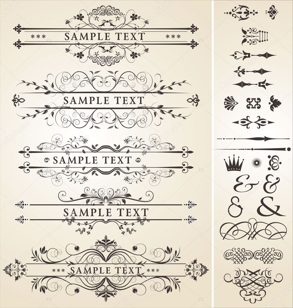 Calligraphic design elements