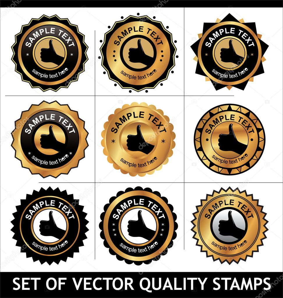 Set Of Quality Stamps Stock Vector Image by ©creative4m 6037782