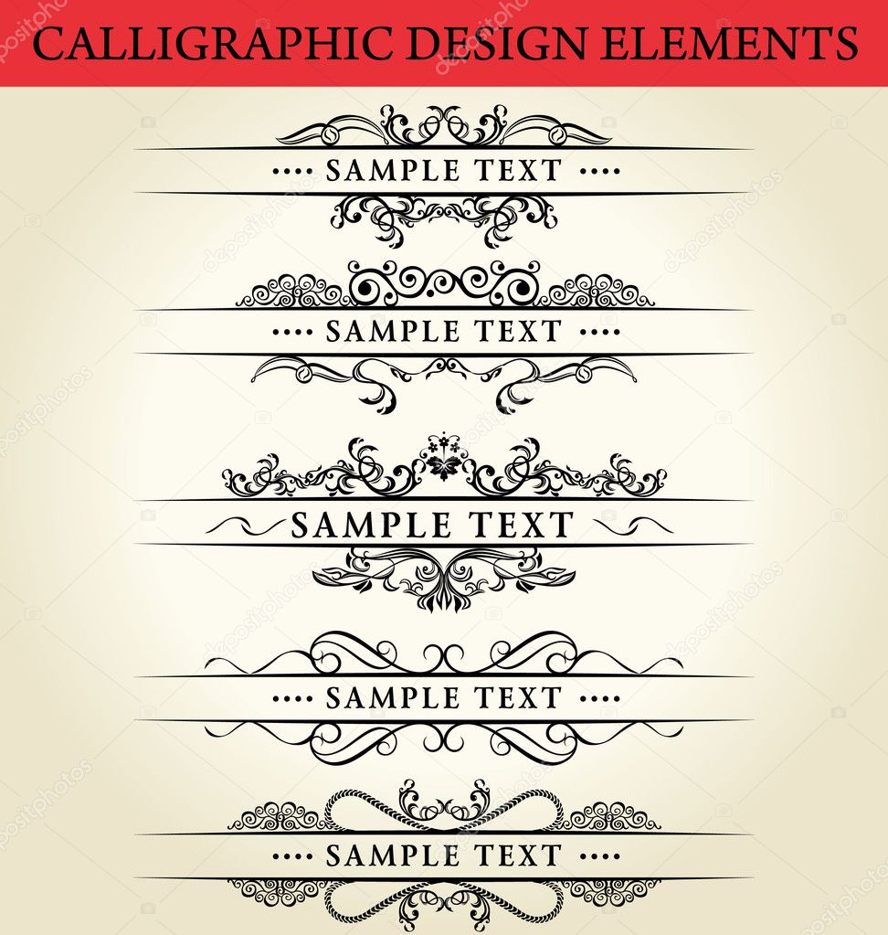Calligraphic Design elements