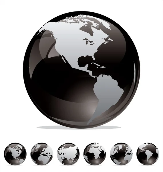 Carte du monde Globe Collection — Image vectorielle