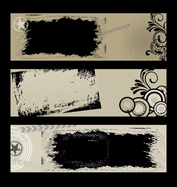 Bannières abstraites grunge — Image vectorielle