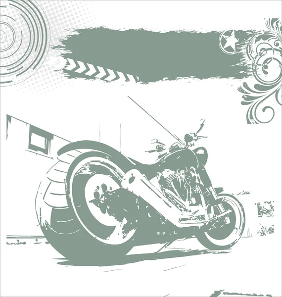 Grunge 摩托车背景 — 图库矢量图片