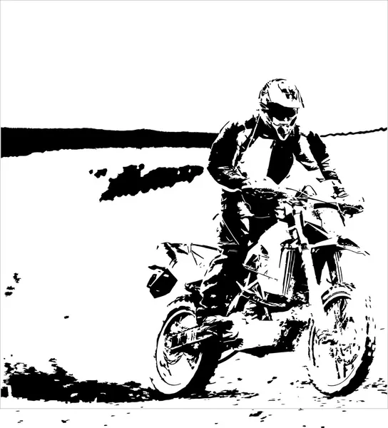 クロスバイク シルエット — ストックベクタ