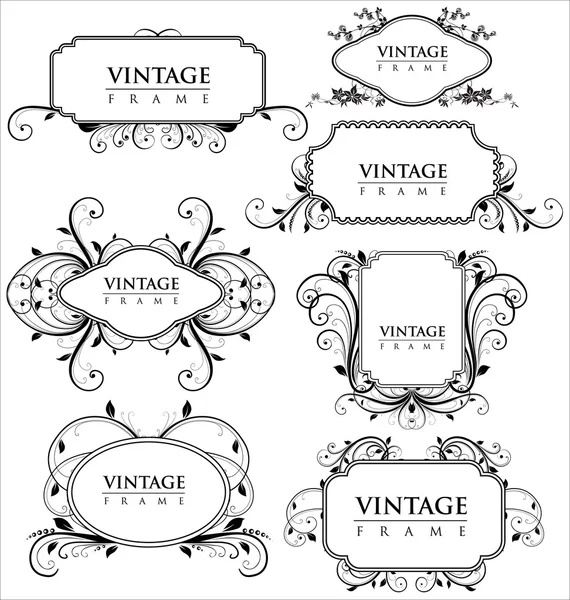 Elegantie vintage frames — Stockvector