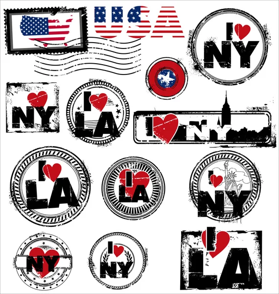 美国邮票 — 图库矢量图片