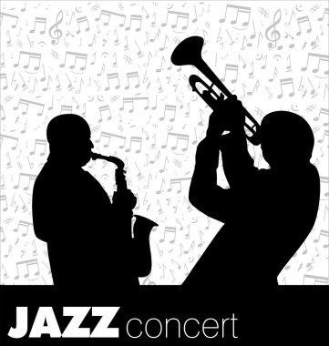 Jazz musician background clipart