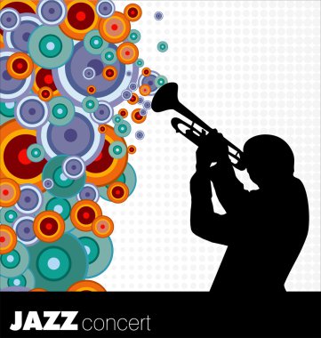 Jazz musician background clipart