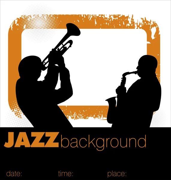 Jazz fundo músico — Vetor de Stock