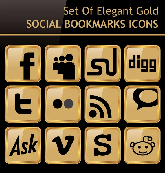 Iconos de redes sociales — Vector de stock