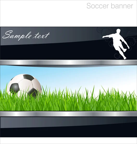 Voetbal banner — Stockvector
