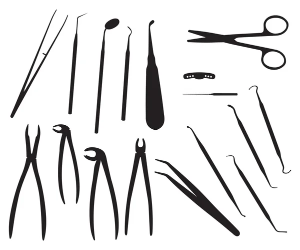 Vektor illustration av "tandvård verktyg" — Stock vektor