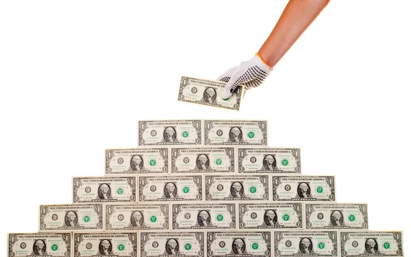 Geld piramide — Stockfoto