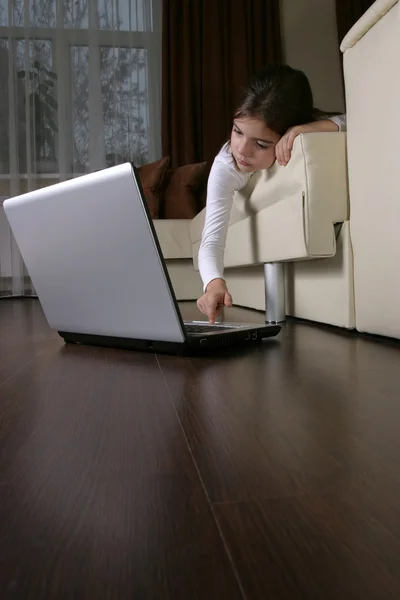 stock image Lonely child in home