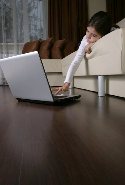 stock image Lonely child in home