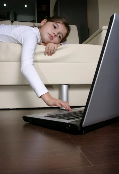 stock image Lonely child in home