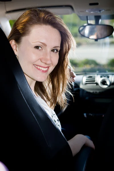 Driving girl — Stock Photo, Image