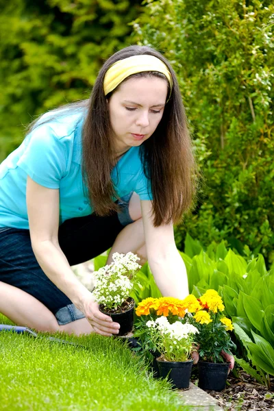 Working in the garden — Stock Photo, Image