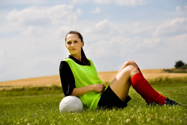 サッカー少女 — ストック写真