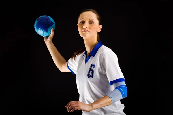 Handball-Mädchen — Stockfoto