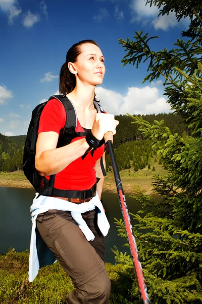 Hiking woman — Stock Photo, Image