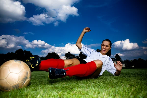 Soccer girl — Stock Photo, Image