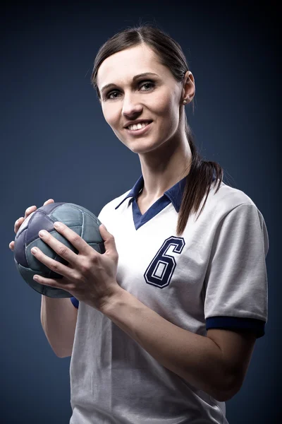 Handbal meisje — Stockfoto