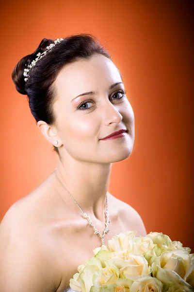 Bride hairstyle — Stock Photo, Image