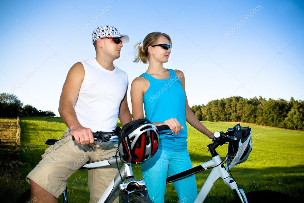 Biking couple