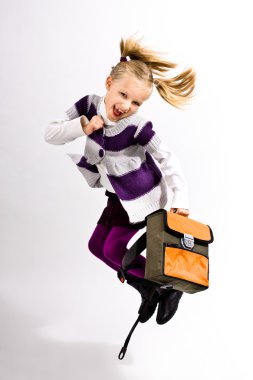 Jumping girl clipart