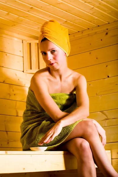 Sauna menina — Fotografia de Stock
