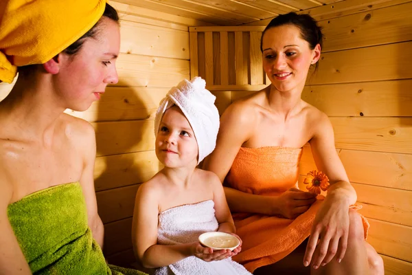 Sauna meninas — Fotografia de Stock
