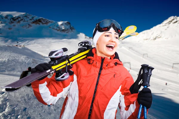 Alpin skidåkning — Stockfoto