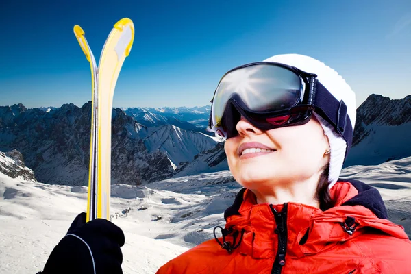 Alpské lyžování — Stock fotografie
