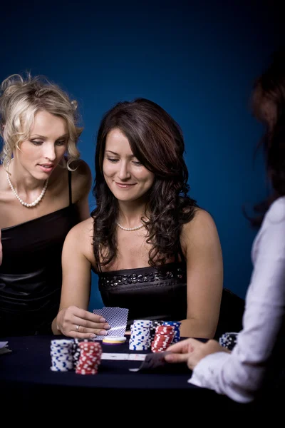 Menina poker — Fotografia de Stock