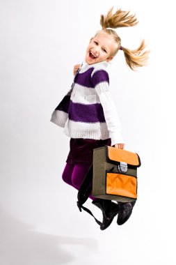 Jumping girl clipart