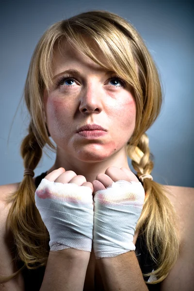 Девушка бокса — стоковое фото