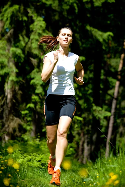 Jogging kvinna — Stockfoto