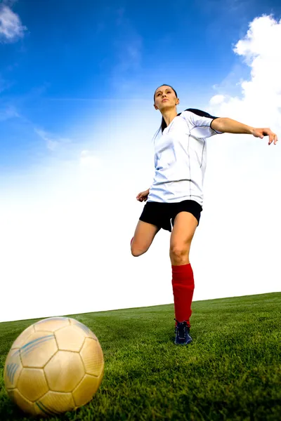 サッカー女の子 — ストック写真